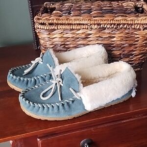 Womens Shearling L.L. Bean Wicked Good Moccasin Slippers